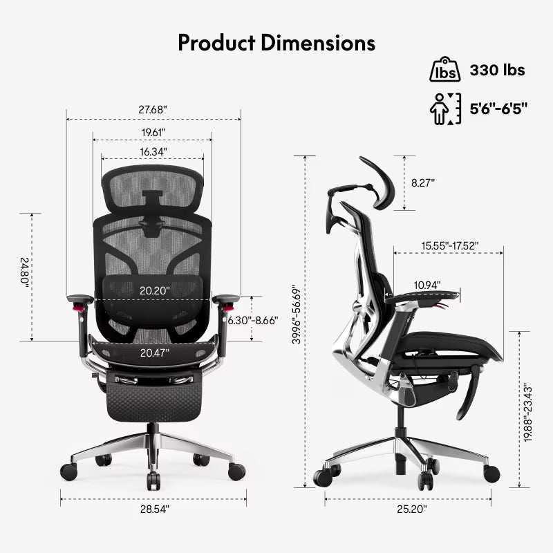 Premium Butterfly-Back Ergonomic Chair (Apollo)