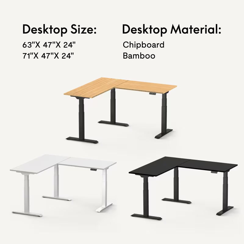 Pro L-Shaped Standing Desk (E7L)