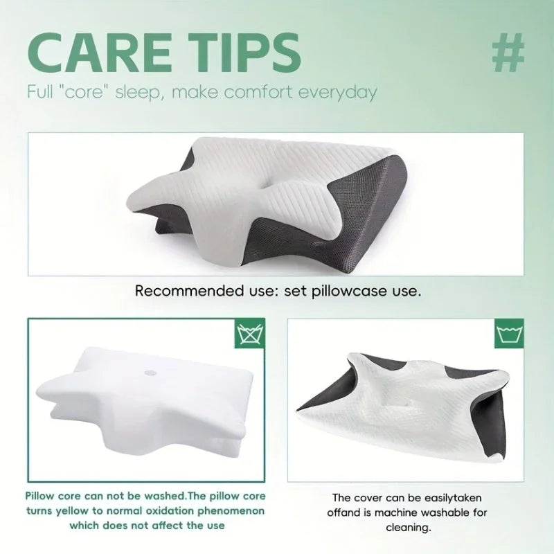 2 in 1 Contoured Ergonomic Neck Pillow