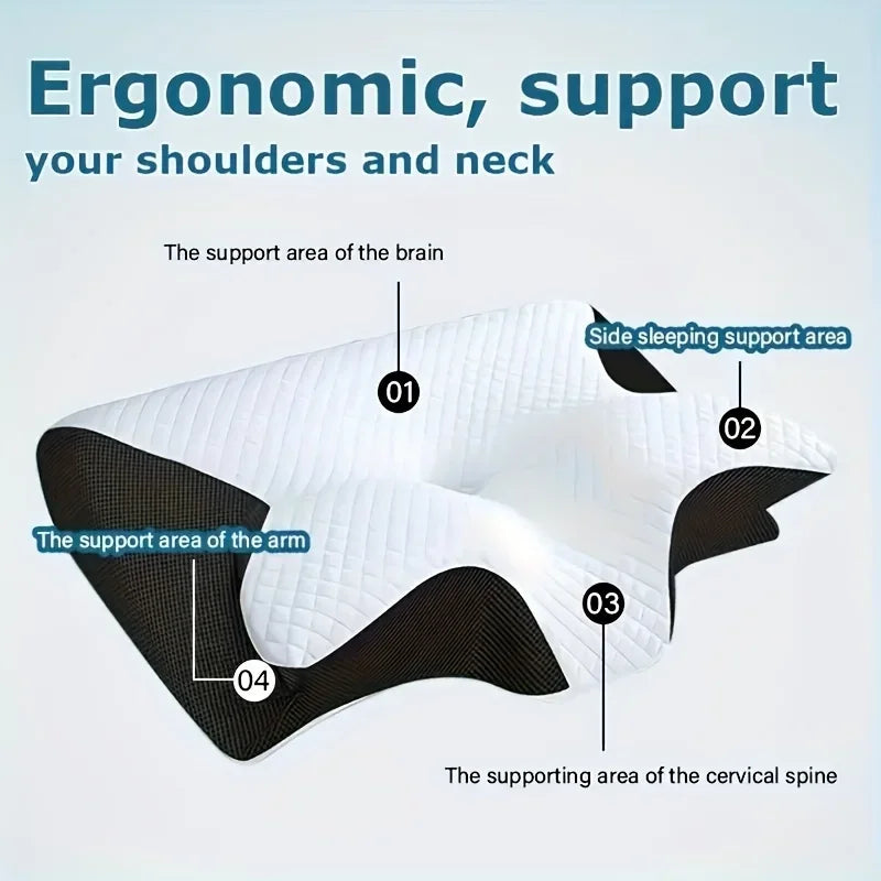 2 in 1 Contoured Ergonomic Neck Pillow
