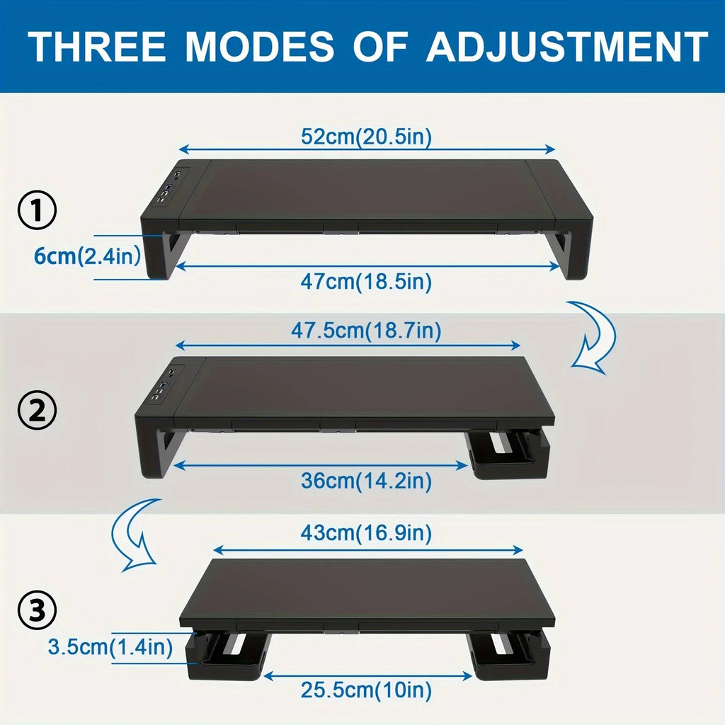 Monitor Stand Riser with Adjustables